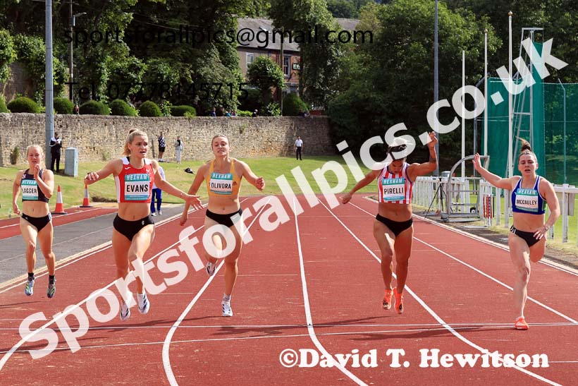 Womens Heptathlon 200 metres, 2024 EAP International Combined events, Hewcham, Northumberland.  Photo: David T. Hewitson/Sports for All Pics